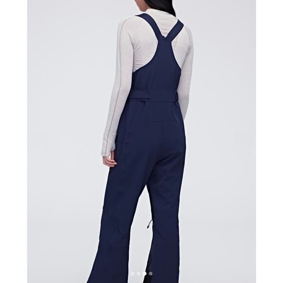 NEW Neiwai Active Flare Bib Snow Pants in Midnight Navy Blue - Picture 2 of 13